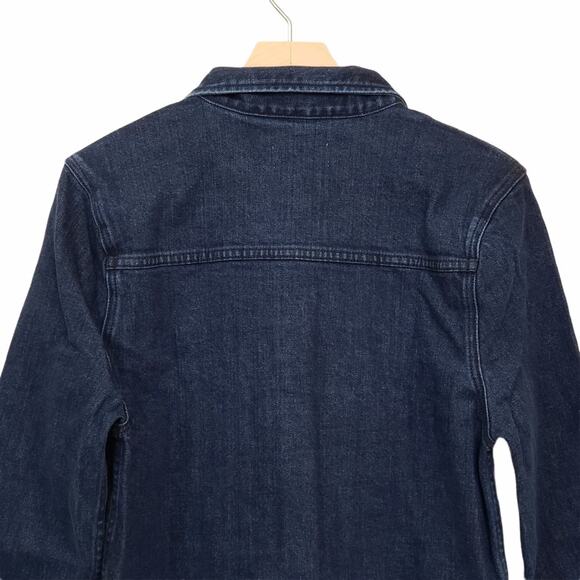 BLDWN Womens M Leon Denim Jean Jacket Dark Wash NEW - Picture 5 of 10